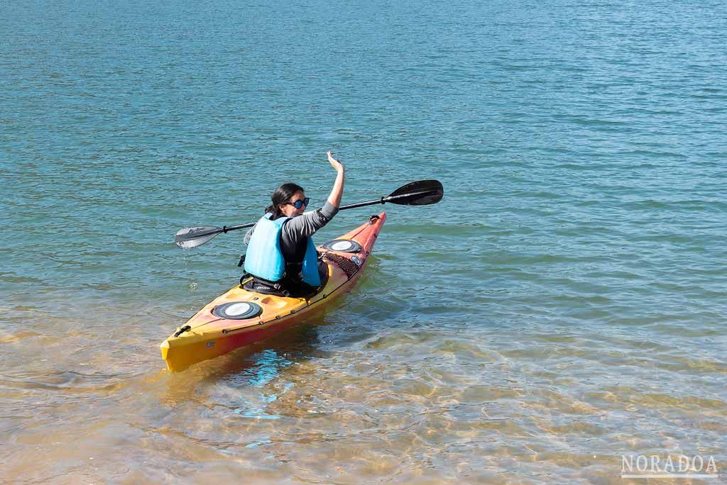 Kayak en el embalse de Sau