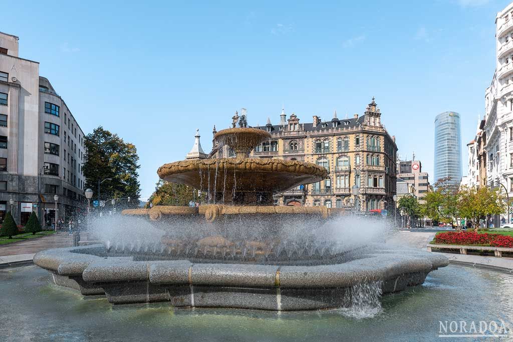 La Plaza de Moyúa está situada en pleno centro de Bilbao