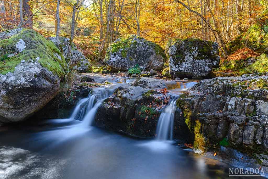 Cascadas en el parque natural Sierra Cebollera