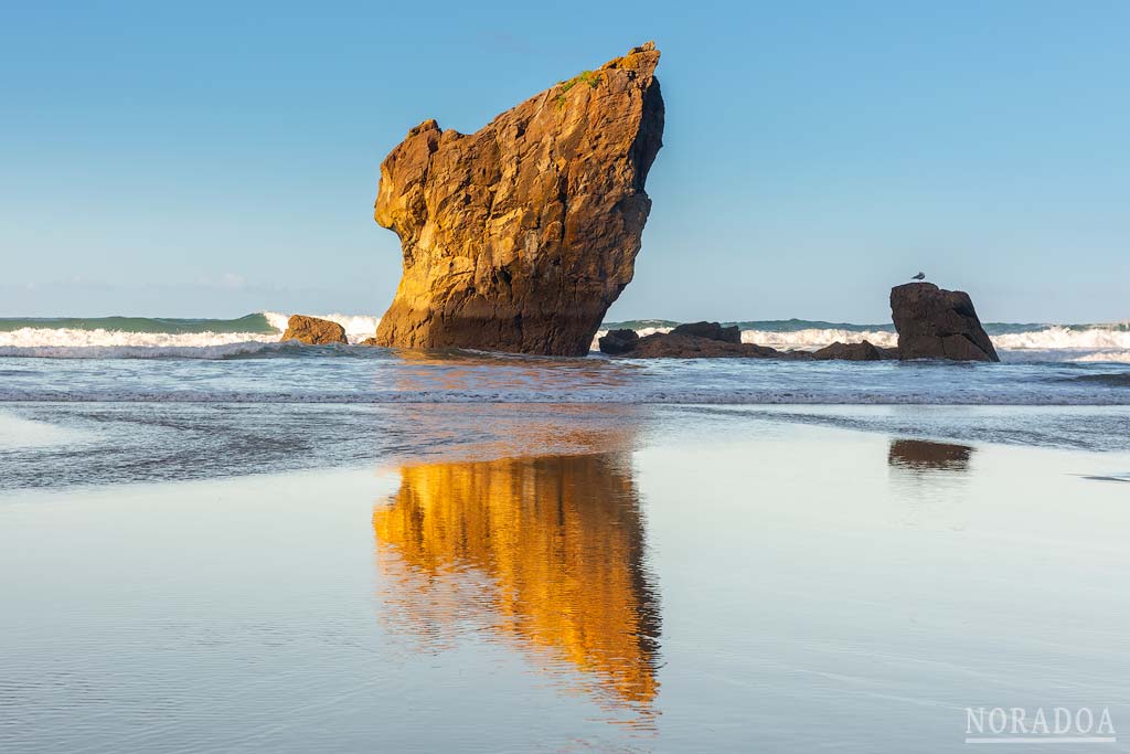 Playa de Aguilar con la marea baja