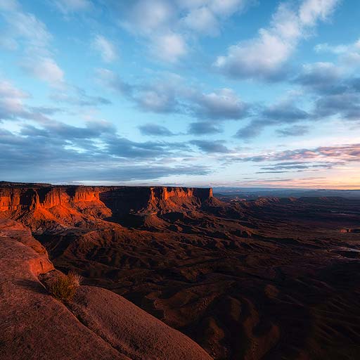 Mirador del río Green en el parque nacional de Canyonlands