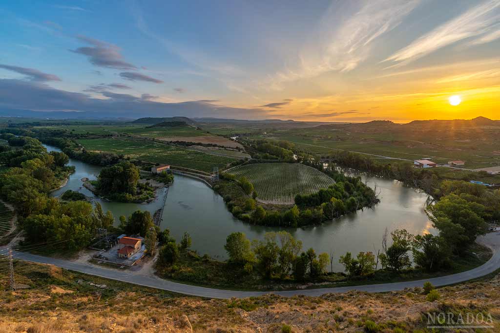 Panorámica del río Ebro en Baños de Ebro, Rioja Alavesa