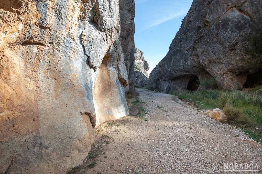 Parte más estrecha del cañón de Orillares