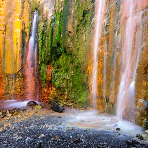 Cascada de Colores en La Palma