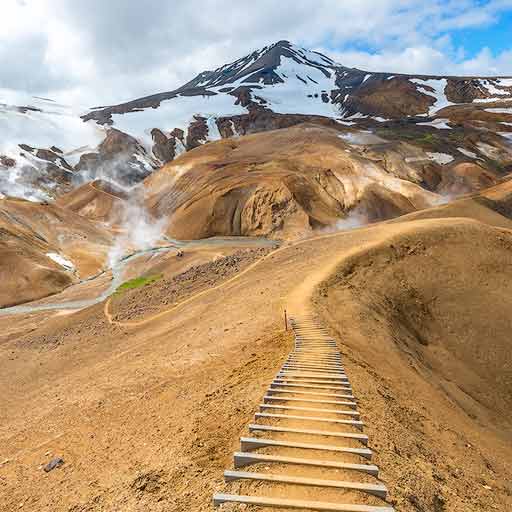 Área geotérmica de Hveradalir, una joya natural en el interior de Islandia