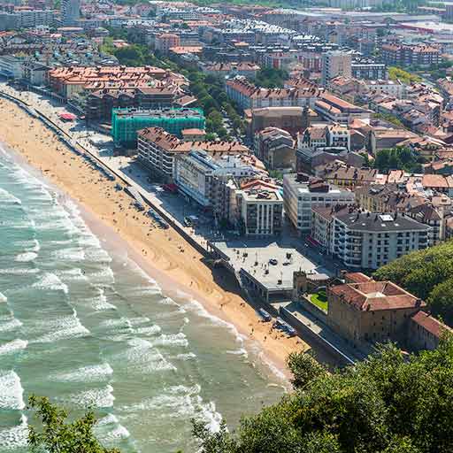 Zarautz visto desde la ermita de Santa Bárbara