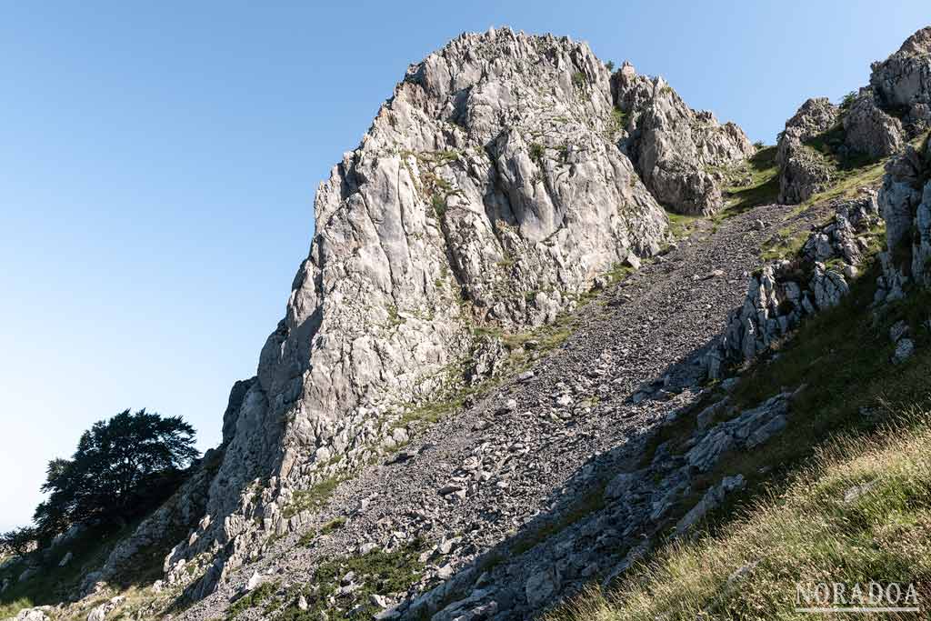 Monte Obako Atxa, lugar donde está situada la Cueva del Kobaso