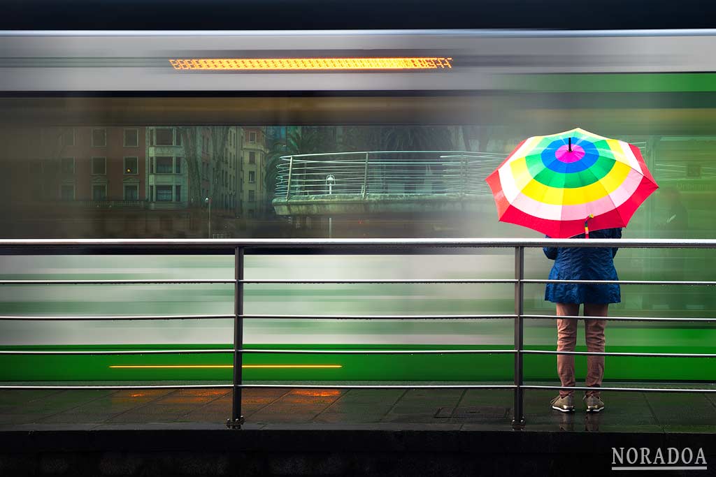 Foto ganadora del concurso "Una mirada al transporte público de Bizkaia"